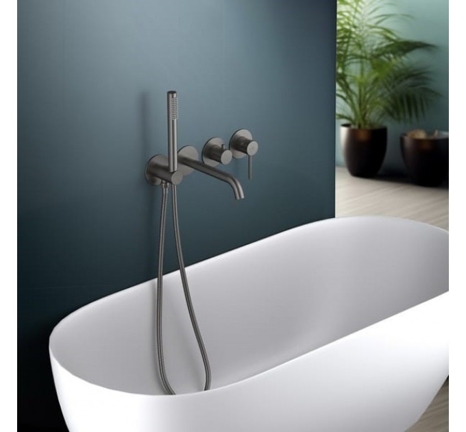 Змішувач для ванни Blue Water BOSTON BOS-ZWP.200 Графіт (Gun metal)