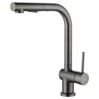 Смеситель кухонный Blue Water MAGOT PLUS Графит (Gun metal) под окно