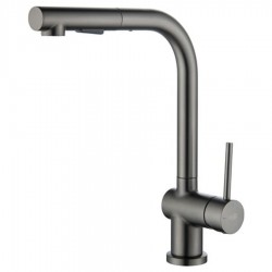 Смеситель кухонный Blue Water MAGOT PLUS Графит (Gun metal) под окно