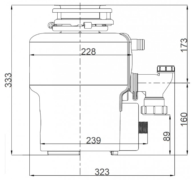 Подрібнювач харчових відходів Fabiano HULK BLDC Max
