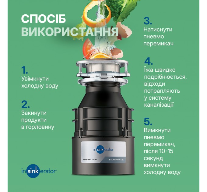 Подрібнювач харчових відходів In-Sink-Erator Standard 460