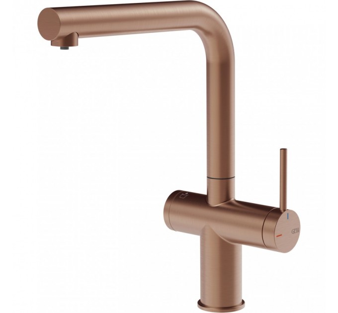 Смеситель кухонный Gessi Inedito медь брашированная PVD 60571#708