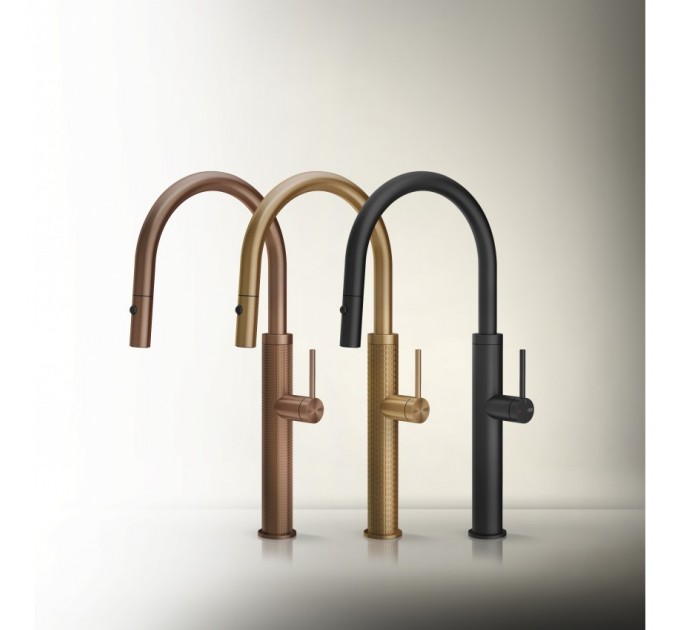 Смеситель кухонный Gessi 316 Kitchen Cesello бронза брашированная PVD 60826#726