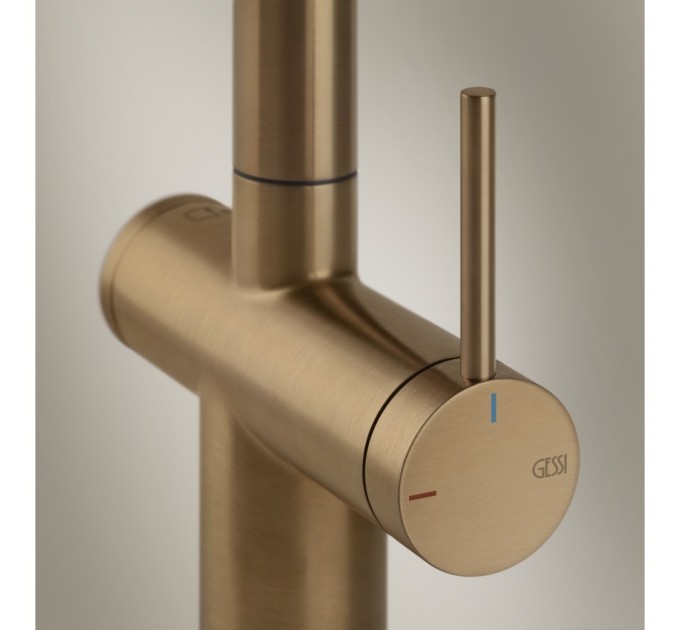Змішувач кухонний Gessi Inedito золото брашоване PVD 60571#716