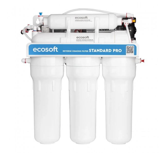 Фільтр зворотного осмосу Ecosoft Standard PRO з мінералізацією та помпою