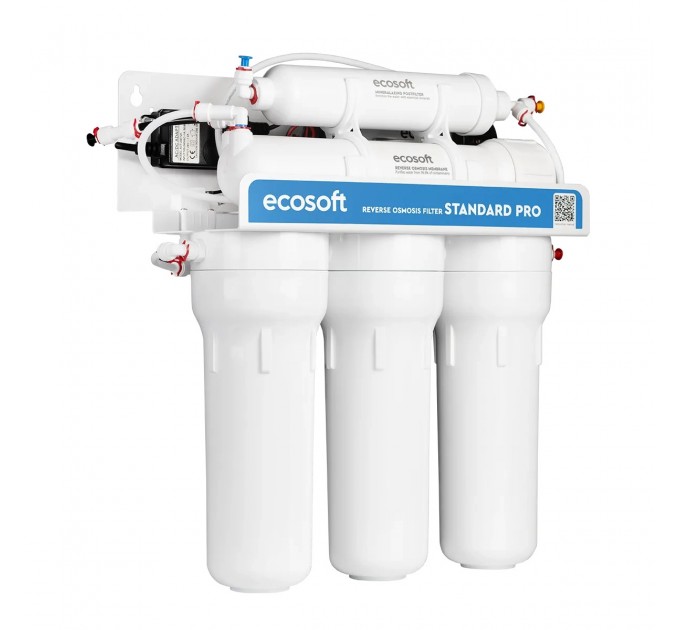 Фільтр зворотного осмосу Ecosoft Standard PRO з мінералізацією та помпою