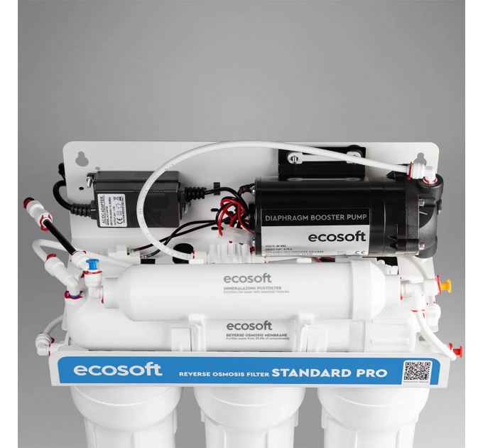 Фільтр зворотного осмосу Ecosoft Standard PRO з мінералізацією та помпою