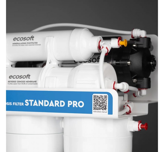 Фільтр зворотного осмосу Ecosoft Standard PRO з мінералізацією та помпою