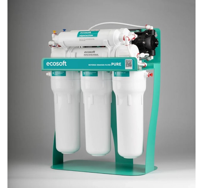Фильтр обратного осмоса Ecosoft PURE AquaCalcium Mint с насосом на станине