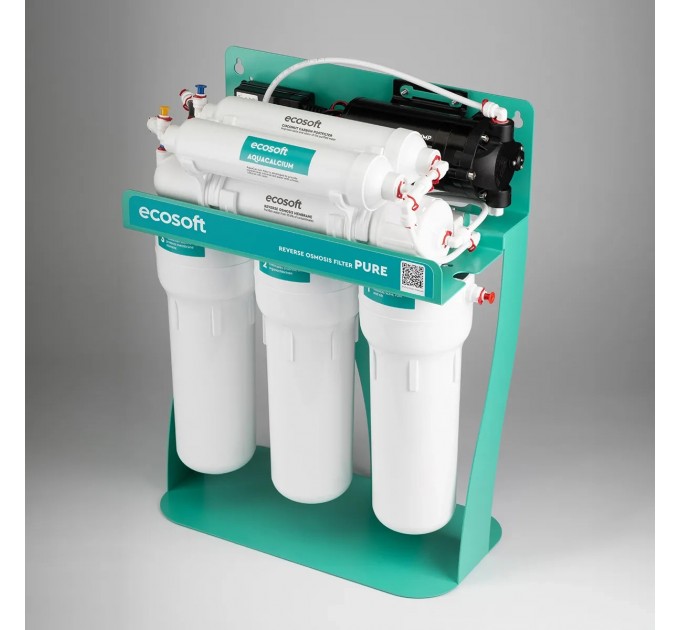 Фильтр обратного осмоса Ecosoft PURE AquaCalcium Mint с насосом на станине