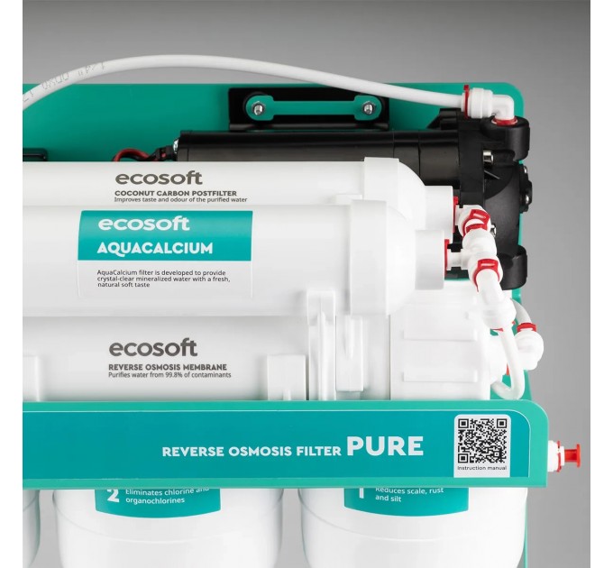 Фильтр обратного осмоса Ecosoft PURE AquaCalcium Mint с насосом на станине