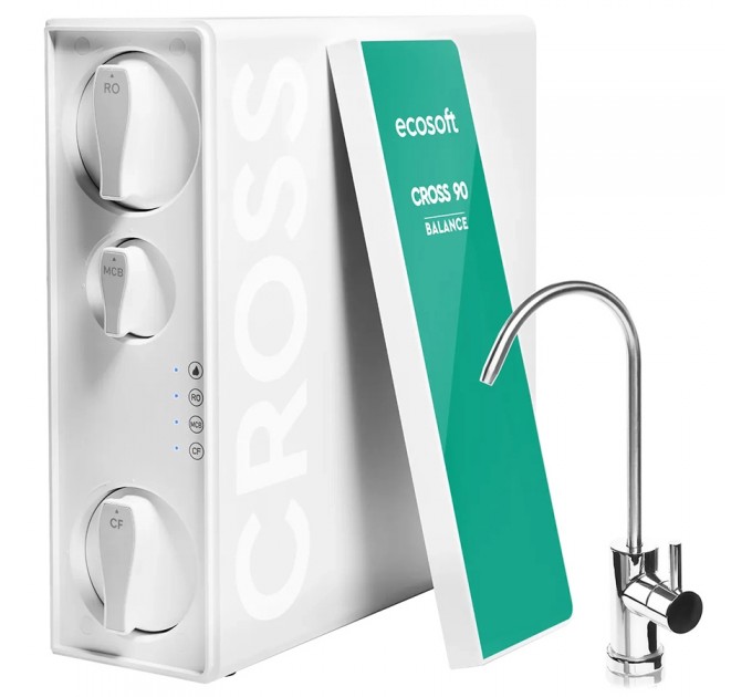Компактний розумний фільтр зворотного осмосу Ecosoft CROSS90 Balance