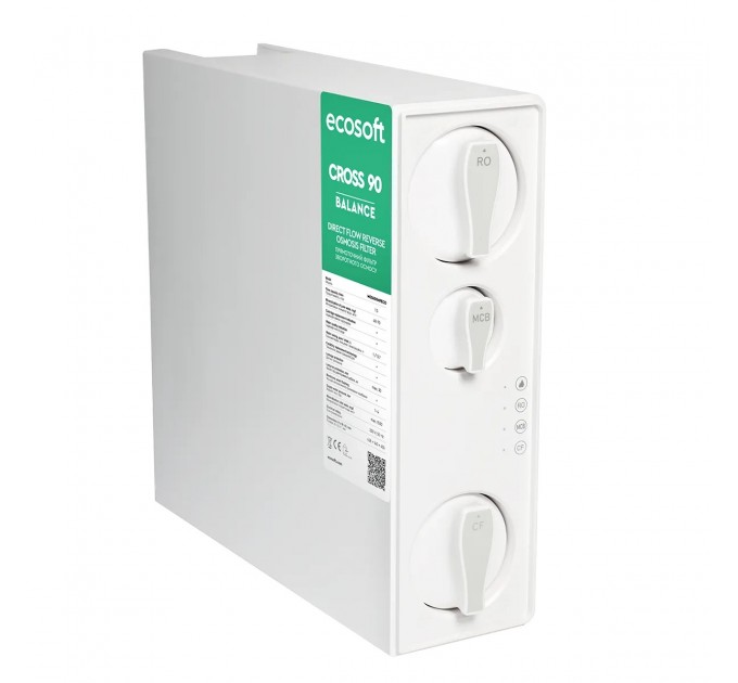Компактний розумний фільтр зворотного осмосу Ecosoft CROSS90 Balance