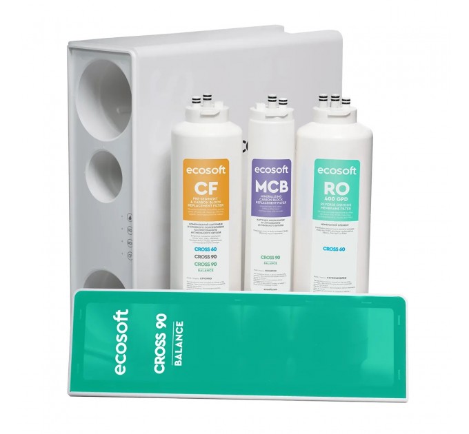 Компактний розумний фільтр зворотного осмосу Ecosoft CROSS90 Balance