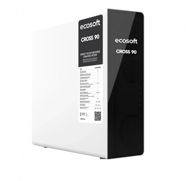 Компактний розумний фільтр зворотного осмосу Ecosoft CROSS90