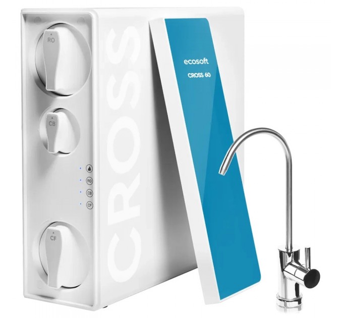 Компактний розумний фільтр зворотного осмосу Ecosoft CROSS60