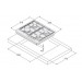 Газовая варочная поверхность Fabiano FHG 1244 VGH White Glass