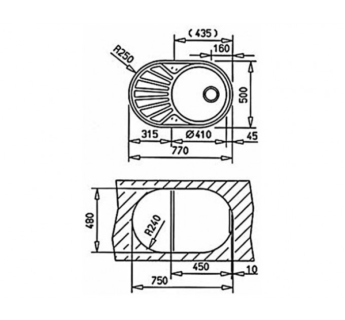 Кухонная мойка Teka DR 77 1B 1D (40127303) нержавеющая сталь
