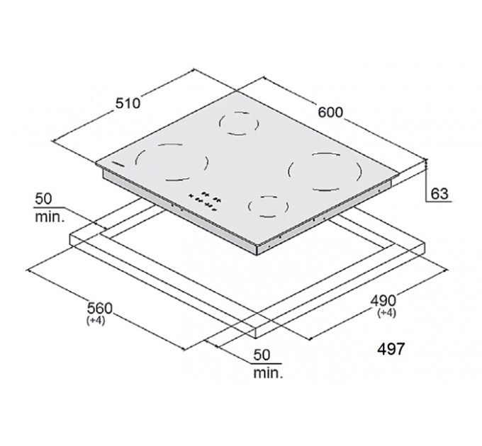 Електрична варильна поверхня Fabiano FHE 1844 VTC2 Black
