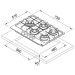 Газовая варочная поверхность Franke Maris FHMA 755 4G DCL XS C (106.0554.382) нержавеющая сталь