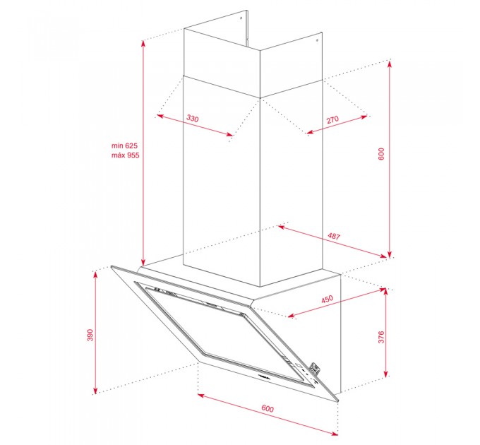 Витяжка кухонна Teka DLV 68660 TOS (112930027) димчастий сірий