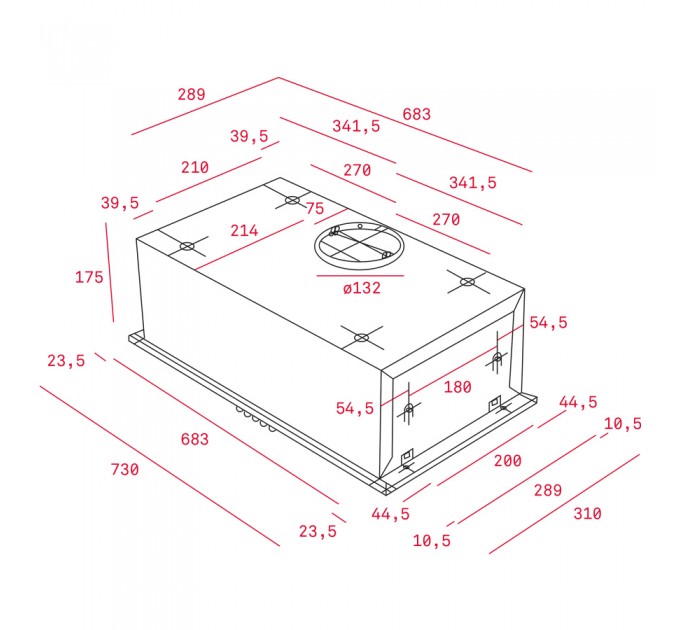 Витяжка кухонна Teka GFH 73 (40446710) нержавіюча сталь