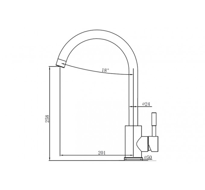 Смеситель кухонный Fabiano SKF 850 ST Inox