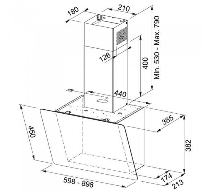 Вытяжка кухонная Franke Smart Vertical 2.0 FPJ 915 V BK/DG (330.0573.295)