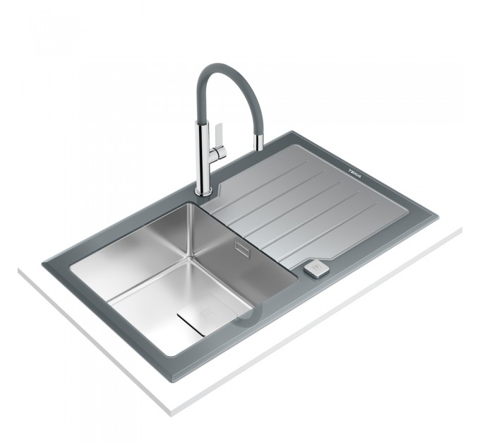 Кухонная мойка Teka Diamond RS15 1B 1D 86 (115100021) серый камень