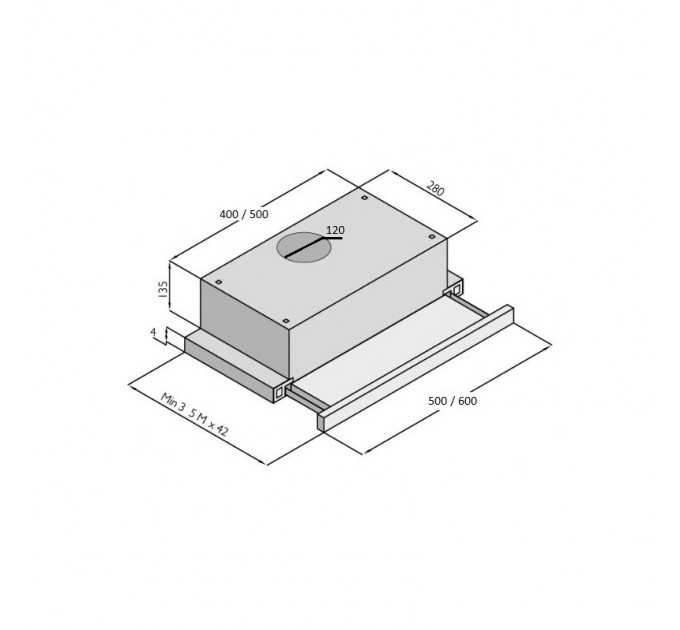 Витяжка кухонна Fabiano Slim 50 Inox