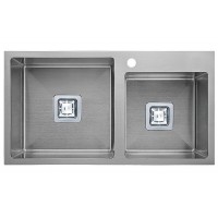 Кухонная мойка Fabiano Quadro TOP 78*2 R10 (780x490) 1,20 мм