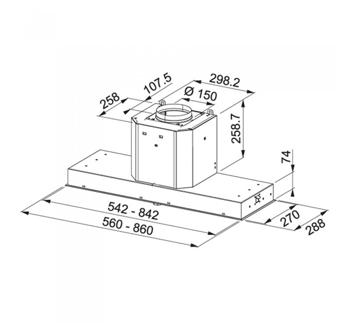 Вытяжка кухонная Franke Mythos FMY 908 BI BK (110.0456.724)