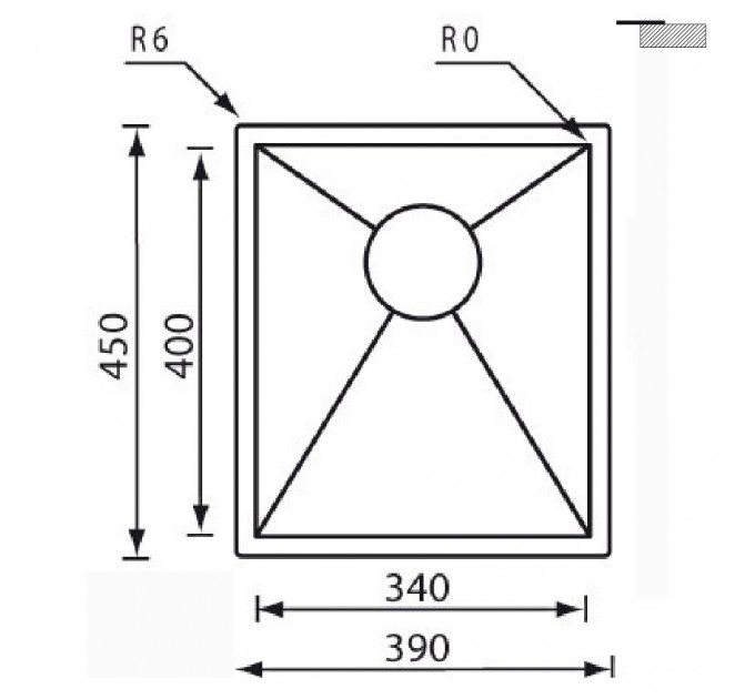 Кухонна мийка CM Filoquadra 39Х45 11904