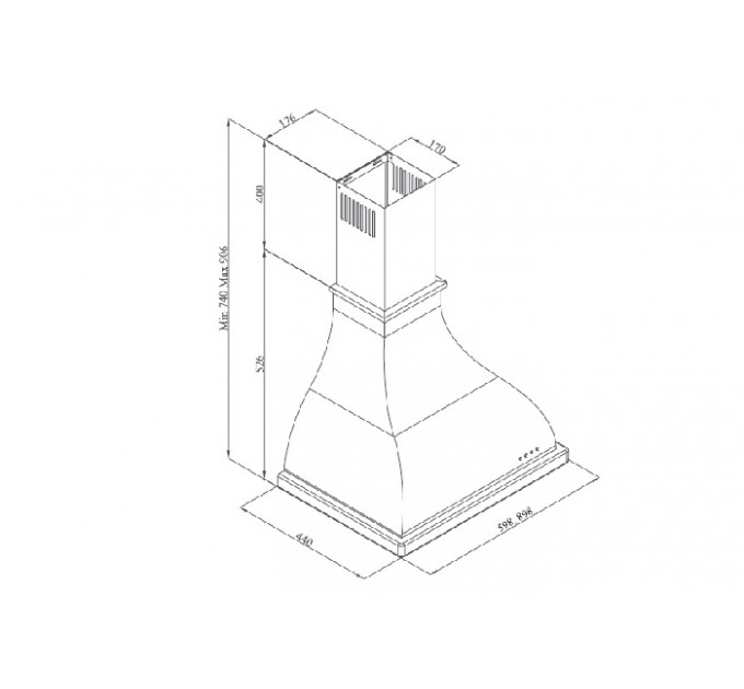 Витяжка кухонна Fabiano NeoRustic 60 White