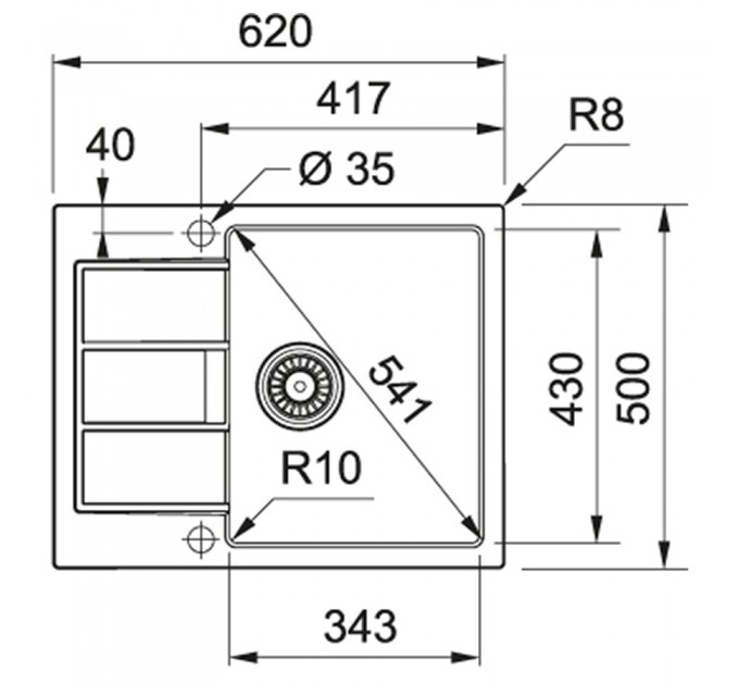 Кухонная мойка Franke Sirius S2D 611-62 (143.0627.288) черный