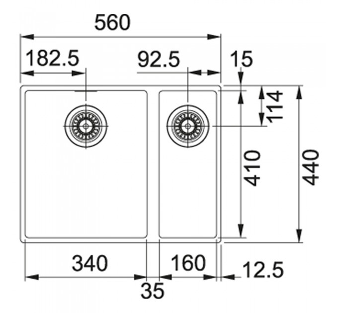 Кухонная мойка Franke Sirius SID 160 (144.0649.563) черный