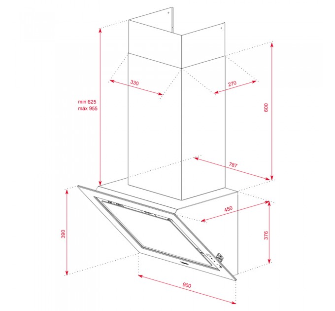 Витяжка кухонна Teka DLV 98660 WH TOS (112930030) біле скло