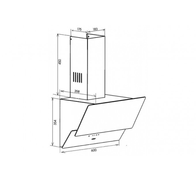Витяжка кухонна Fabiano Prisma-A 60 Black