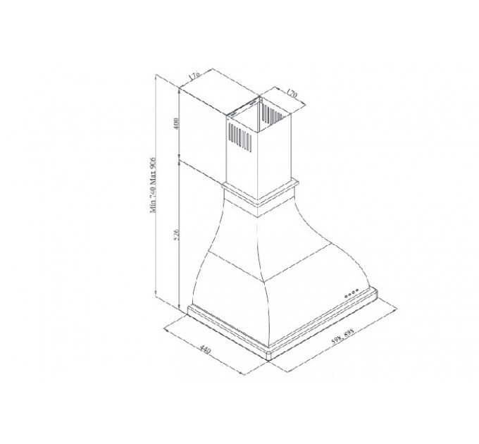 Витяжка кухонна Fabiano NeoRustic 90 White