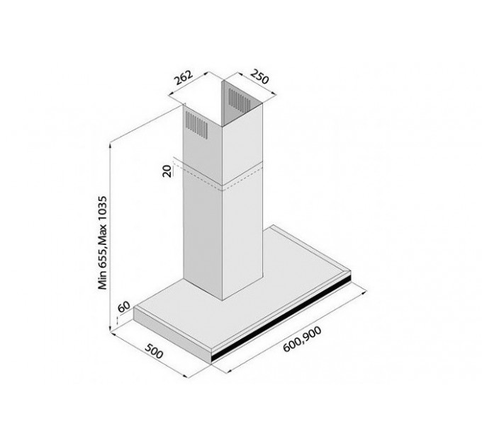 Витяжка кухонна Fabiano Linea 60 Inox Silence+