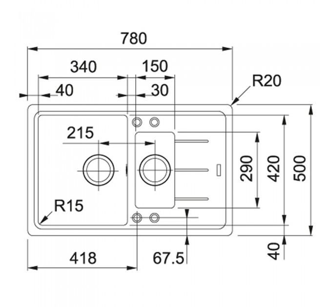 Кухонная мойка Franke Basis BFG 651-78 (114.0272.603) оникс