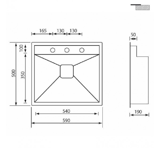 Кухонна мийка CM Ariel 59Х50 12912