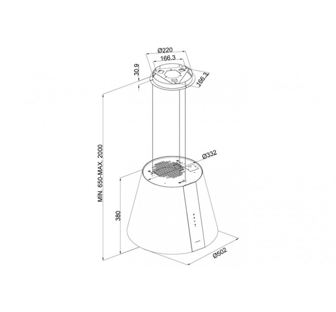 Витяжка кухонна Fabiano Lillum Black