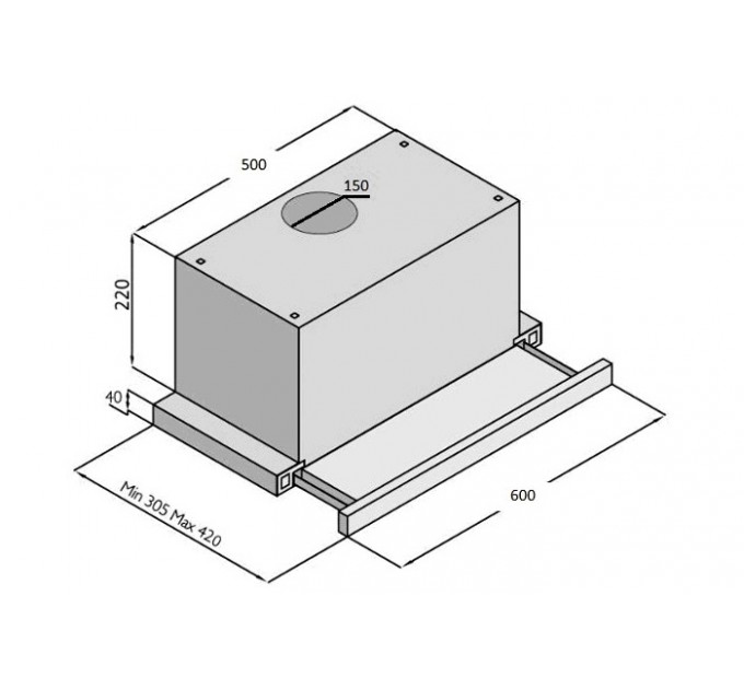 Витяжка кухонна Fabiano Smart 60 Antracit