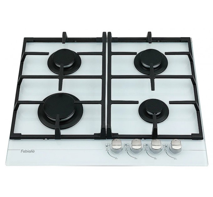 Газовая варочная поверхность Fabiano FHG 1244 VGH White Glass