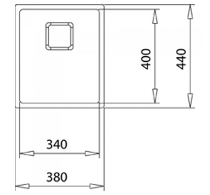 Кухонна мийка FLEXLINEA RS15 34.40 (115000015) нержавіюча сталь