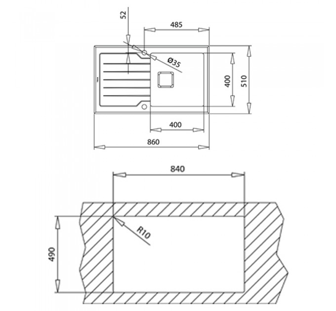 Кухонная мойка Teka Diamond RS15 1B 1D 86 (115100021) серый камень