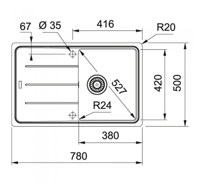 Кухонная мойка Franke Basis BFG 611-78 (114.0258.040) оникс