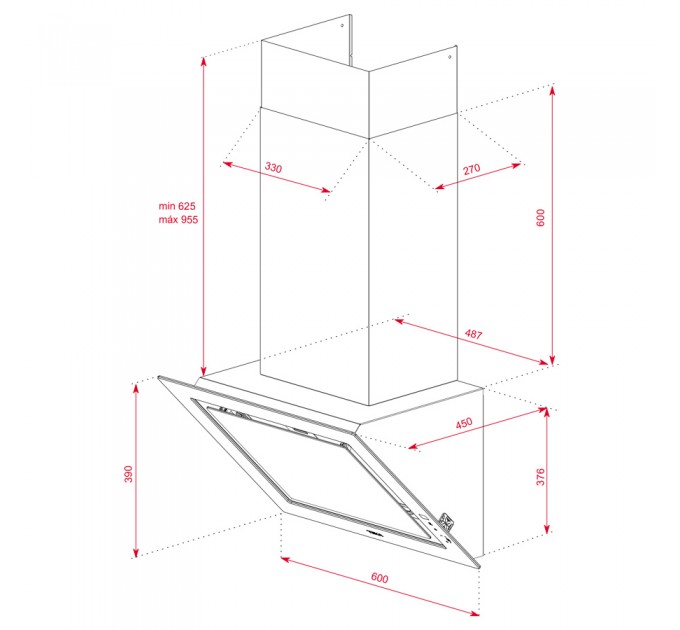 Витяжка кухонна Teka DLV 68660 TOS (112930028) сірий камінь