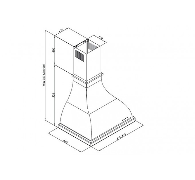 Витяжка кухонна Fabiano NeoRustic 60 Ivory
